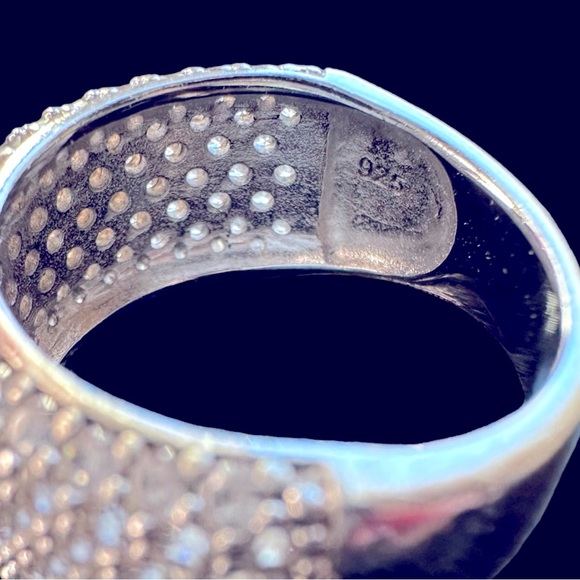 Sterling Silver and Pavè Crystal Cluster Ring, size: 4.5 - Picture 6 of 6